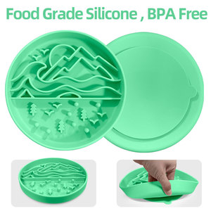 Tùy chỉnh con chó Bát bốn thiết kế chậm Dog Feeder Bát máy rửa chén lò vi sóng an toàn Silicone Puppy Câu Đố bát với Non-Slip thiết kế - Product Image 4