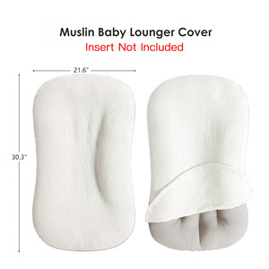 Kustom 80x55cm 100% katun organik sarang bayi Crepe penutup bayi kain kasa kursi bantal penutup untuk bayi baru lahir tidak termasuk - Product Image 3