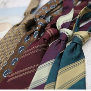 Men's Vintage Cashew Neck <b>Tie</b> Suit Shirt Groom Wedding 8cm Business Formal Professional Striped Neck <b>Ties</b> - Product Image 5