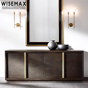 WISEMAX أثاث خشبي صلب بأربعة أبواب كونسول غرفة طعام حديثة لوح جانبي لغرفة المعيشة بالفيلا الحديثة - Product Image 1