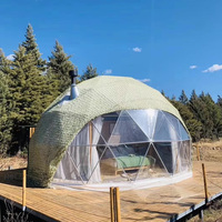 Tente dôme de luxe transparente en PVC imperméable pour hôtel, isolation 4 saisons, tente dôme de resort