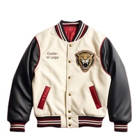 Blouson Bomber Homme Personnalisé Style Streetwear Américain, Manches Raglan, Patchwork, Doublure Laine Hiver, Logo Avant