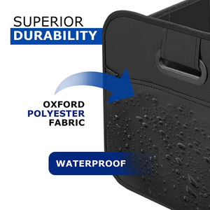 Car Trunk <b>Storage</b> <b>Box</b> Oxford Cloth With Handle 60L-70L Multi Functional Folding Car Organizer Black Gray Red Sky Blue Green - Product Image 3