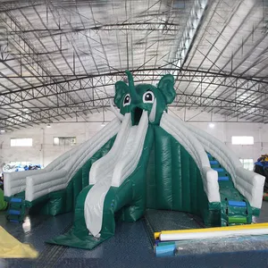 子供のための3つのスライドパスインフレータブル水おもちゃと大人のための人気の販売インフレータブル象プールスライド - Product Image 1