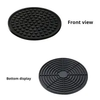 Ensemble de 6 dessous-de-verre en silicone décoratifs, résistants à la chaleur, antidérapants et réutilisables avec plateau de rangement