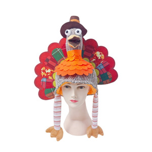 SOLPOP Cappelli di Lusso a Maglia a Forma di Tacchino per il Ringraziamento, Berretto da Tacchino per Uomini e Donne, Accessori per Costumi da Cosplay per Eventi Notturni - Product Image 2