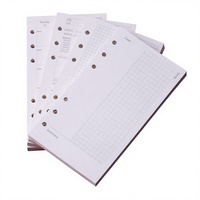 Papier de recharge A6 écologique en gros, 80 feuilles, pour carnet, feuilles mobiles, pages intérieures pour classeur à anneaux, planificateur