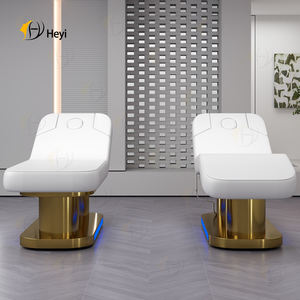 Camilla Eléctrica de Masaje de Lujo con 4 Motores para Salón de Belleza, Cama para Extensión de Pestañas y Tratamientos Faciales en Blanco y Rosa para Sala de Spa Personalizada - Product Image 6