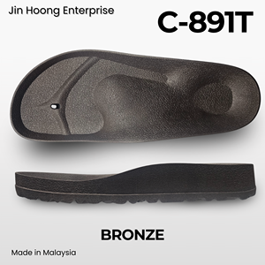 Sandalias de PVC Bronce C-891T para Mujer Jin Hoong, Suela Resistente al Agua, Ultraligeras, Plantilla Integrada de 38 mm de Grosor - Product Image 3
