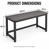 Bureau d'ordinateur industriel personnalisable en gros, bureaux d'écriture en bois peu encombrants, robustes, durables et stables pour le bureau industriel