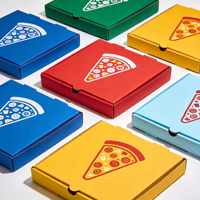 Boîte à pizza personnalisée à 3 compartiments, emballage en carton alimentaire pour mini-pizzas, boîte à emporter écologique