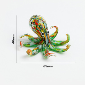 Décoration d'intérieur, décoration <span class=keywords><strong>de</strong></span> bureau, cadeau, décoration d'aquarium, figurine d'octopus en verre artisanal <span class=keywords><strong>de</strong></span> Murano - Product Image 2