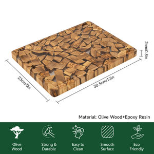 Bulk 500 stuks handgemaakte olijfhouten epoxyharsplank, houten snijplank voor de keuken, hout & epoxyhars - Product Image 4