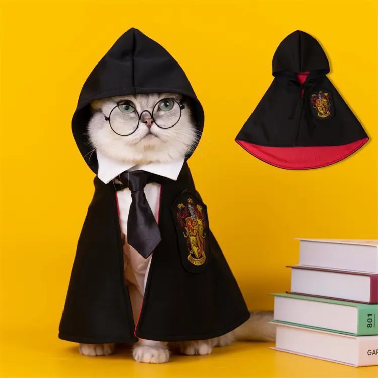hot sale pet magic shawl Harry Potter clothes funny dog cat cloak dress halloween