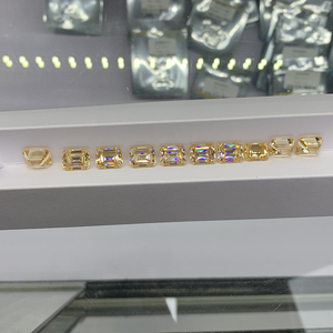 มอสซาไนต์สีแชมเปญทรงเหลี่ยมแบบสเต็ปคัท ขนาด 6x8-7x9-8x10 มม. น้ำหนัก 4 กะรัต สำหรับทำสร้อยคอ  สินค้ามาใหม่ - Product Image 4