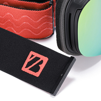 Masque de ski polarisé anti-UV sans monture, anti-buée, avec lentille cylindrique magnétique interchangeable et sangle réglable – Nouvelle collection tendance