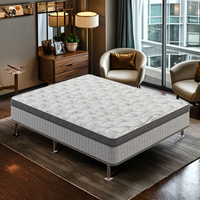 Fünf-Sterne-Hotel 9-Zonen Taschenfederkern Hybrid-Matratze Moderne Apartment-Matratze Weiche Verdickte Latex-Komfort-Gel-Memoryschaum-Matratze