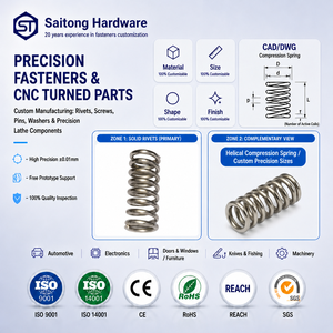 Muelles de Compresión Espirales de Alta Temperatura, Personalizados, de Precisión Industrial, con Capacidad de Carga de 100 lb, para Automoción, Muebles y Ferretería - Product Image 1