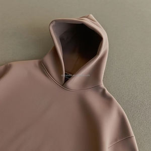 Pull à capuche unisexe en coton à épaules tombantes Sweat à capuche de printemps de haute qualité Sweat à capuche épais et surdimensionné Personnalisé Boxy Sweat à capuche court vierge - Product Image 5