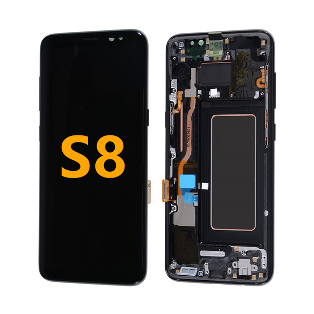 Original Quality Mobile Phone LCD Screen Display With Frame for Samsung Galaxy S8 Complete