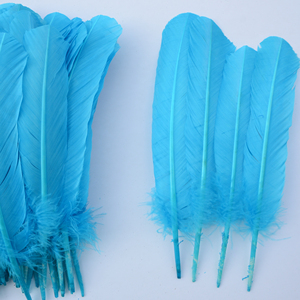<span class=keywords><strong>Auga</strong></span> Quill pluma de pavo para manualidades DIY tocado sombrero pelo disfraz Cosplay accesorio carnaval fiesta boda hogar Decoración Floral - Product Image 1