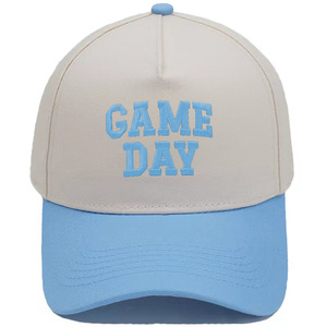หมวกเบสบอลปักลายวันแข่งขันแบบกำหนดเอง หมวกแก๊ปวินเทจสองสีแบบ Snapback สำหรับทีมกีฬา กิจกรรมแฟนคลับ - Product Image 5