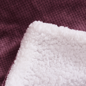 Tím bỏng ngô Jacquard ném chăn 100% poly điền sang trọng mượt flannel sherpa mềm mại thoải mái bề mặt tất cả các mùa - Product Image 5