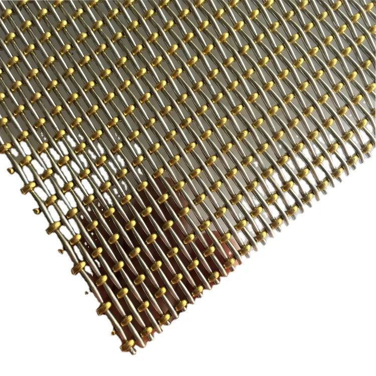 3M Max Width Gold Color And Primary Color Stainless Steel 304/316 & Copper Customized Beautiful Decorative Metal Wire Mesh For P