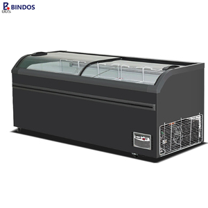 Congélateur d'île horizontal profond commercial congélateur d'île <span class=keywords><strong>combiné</strong></span> profond en verre coulissant congélateur de coffre de supermarché - Product Image 5