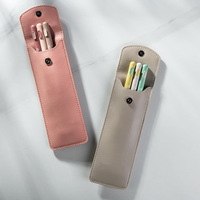 HaoRan Factory Wholesale Custom Pen Protect Holder Pencil Pouch Golf Pencil Bag Bulk Pu Leather Pen Sleeve Single