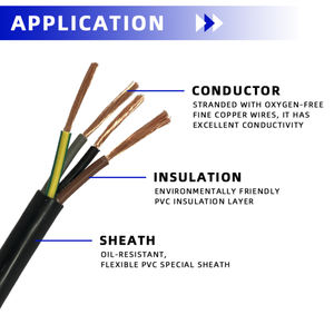 Câble d'alimentation flexible multicœur <span class=keywords><strong>isolé</strong></span> et <span class=keywords><strong>gainé</strong></span> en PVC, câble <span class=keywords><strong>gainé</strong></span> en PVC, câble d'alimentation et de commande flexible, câble RVV - Product Image 5