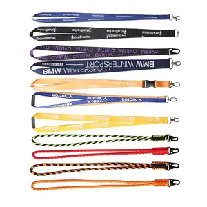 Wholesale OEM sublimation lanyard Heat transfer printing neck strap lanyards for event