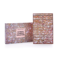 Boîte de calendrier de l'avent personnalisée OEM, maquillage, calendrier de beauté 12 jours, emballage en carton rigide, recyclable, gaufrage, revêtement UV