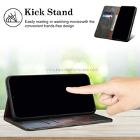 Dompet Retro Mewah dengan Slot Kartu Magnetik, Penyangga Lipat, dan Casing Kulit untuk 15 Pro Max/14 Plus/13/12/16 - Tahan Guncangan dan Awet