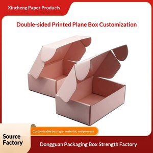 Caja de Cartón Corrugado Rosa Personalizada con Diseño de Avión para Uniformes JK, Cosméticos, Comercio Electrónico Transfronterizo - Product Image 2