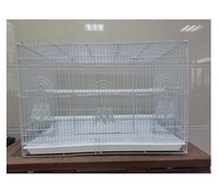 Chine Cage à oiseaux en fil métallique en gros, maison d'oiseau avec support roulant et étagère de rangement