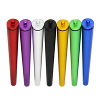 Nouveau tube de rangement portable en métal pour cigarettes, boîte de rangement conique en alliage d'aluminium de 120 mm, tube scellé