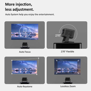 Support rotatif à 360 ° pour projecteur domestique 720P 200 Ansi Lumens réglable au plafond/mur/table Movie Nights Smart Video LCD Projector - Product Image 4