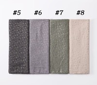 Hijab en coton personnalisé Écharpe en coton scintillant Hijab en viscose pour femmes Prière musulmane Hijab en coton pailleté du Ramadan