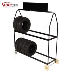 High Quality Powder Coated Tyre Stand Metal <b>Rolling</b> Tire Display Stand Tire Storage <b>Rack</b> - Product Image 3