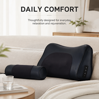 Oreiller de massage électrique multifonctionnel pour le cou et les épaules, avec thérapie thermique, design détachable, alimentation secteur/USB, pour la maison et le bureau