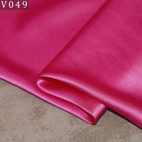 Tela de Satén de Seda de Morera 100% Pura, Color Rojo Rosado, Seda de Málaga, Multicolor, Material para Vestido Cheongsam Marroquí, Coreano, Brasileño