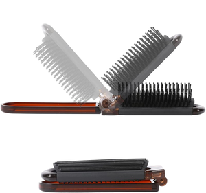 Peignes à cheveux brosse avec miroir de maquillage pliable pour femmes mini poche de voyage avec logo personnalisé - Product Image 2