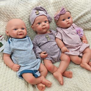 Muñeca <span class=keywords><strong>Reborn</strong></span> Realista de 16-22 Pulgadas, Muñecas <span class=keywords><strong>Reborn</strong></span> de Piel Morena, Juguete Suave, Anatómicamente Correctas, con Boca Abierta, para Coleccionistas - Product Image 4