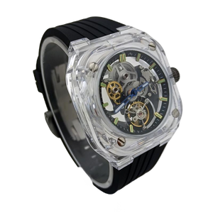 Cassa per Orologio Sportivo Quadrata in ABS Acrilico Prodotta in Fabbrica, Movimento Meccanico Automatico Hangzhou, Resistente all'Acqua 3BAR con Cinturino in Silicone - Product Image 2