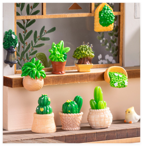 Lote en miniatura de dibujos animados mixtos, Micro plantas de cactus artificiales, figuritas de jardín de resina, Estatua con suculento adorno de paisaje del <span class=keywords><strong>desierto</strong></span> - Product Image 5