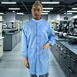 Hot Bán Chống-Tĩnh ESD Smock Quần Áo Của Nhà Sản Xuất Tốt Nhất Người Bán An Toàn Công Nghiệp Làm Việc May Mặc Cho Phòng Sạch Làm Việc - Product Image 2