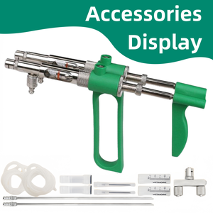 Vacunador Continuo Ajustable 2 en 1 para Pollos y Aves de Corral Equipo Inyector de 2 Vacunas Jeringa Veterinaria - Product Image 3