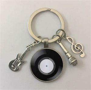 Custom Promotional <b>DJ</b> LP Vinyl Music Metal Key Chains Wholesale Record Music Festival Souvenir Gifts Microphone Violin Key Chain - Product Image 1