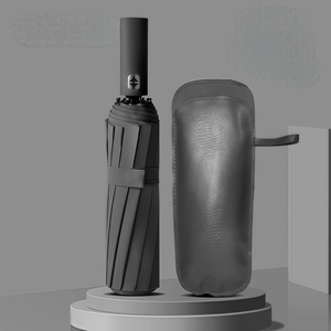 Paraguas ligero a prueba de viento con impresión de LOGOTIPO personalizado con apertura automática de 12 costillas - Product Image 3